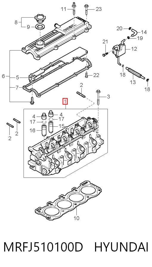 Culata MRFJ510100D HYUNDAI