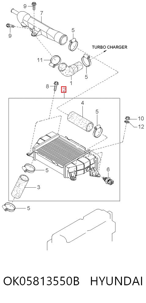 Radiador de intercooler para KIA Sportage I K00
