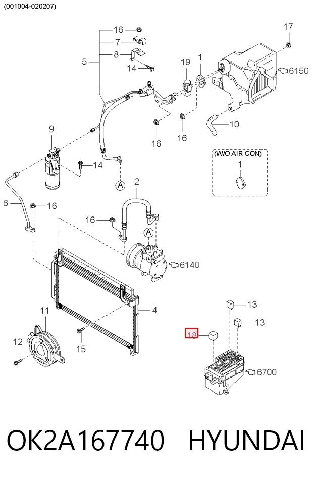 Relé de intermitentes OK2A167740 HYUNDAI