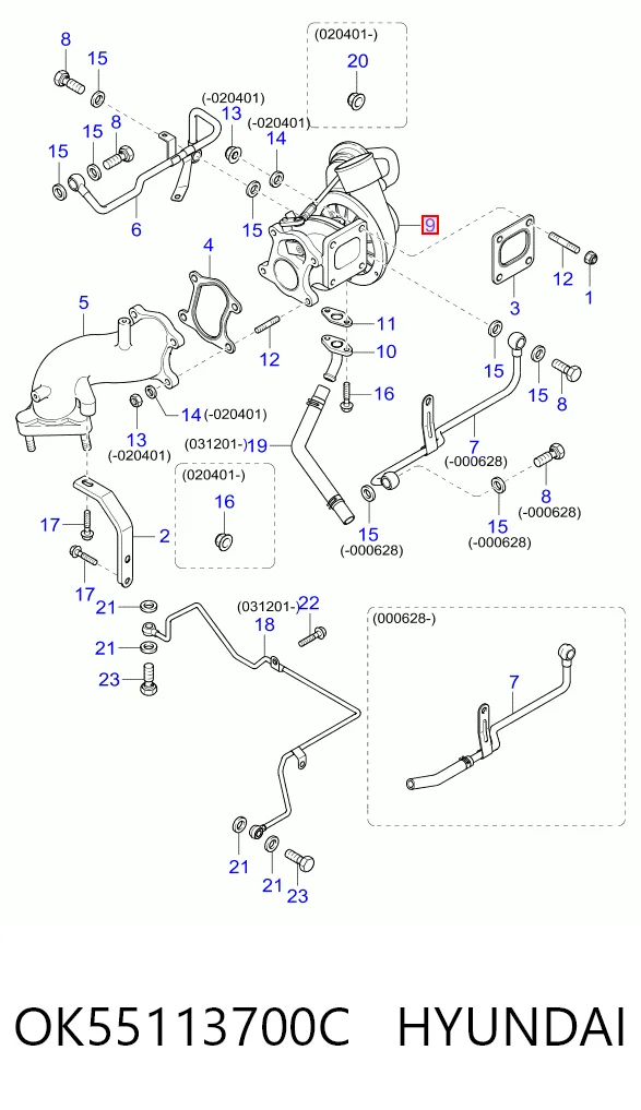 Turbo para motor para KIA Carnival III VQ