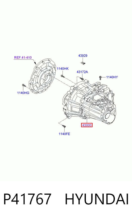 Caja de cambios mecánica para Hyundai Matrix  FC