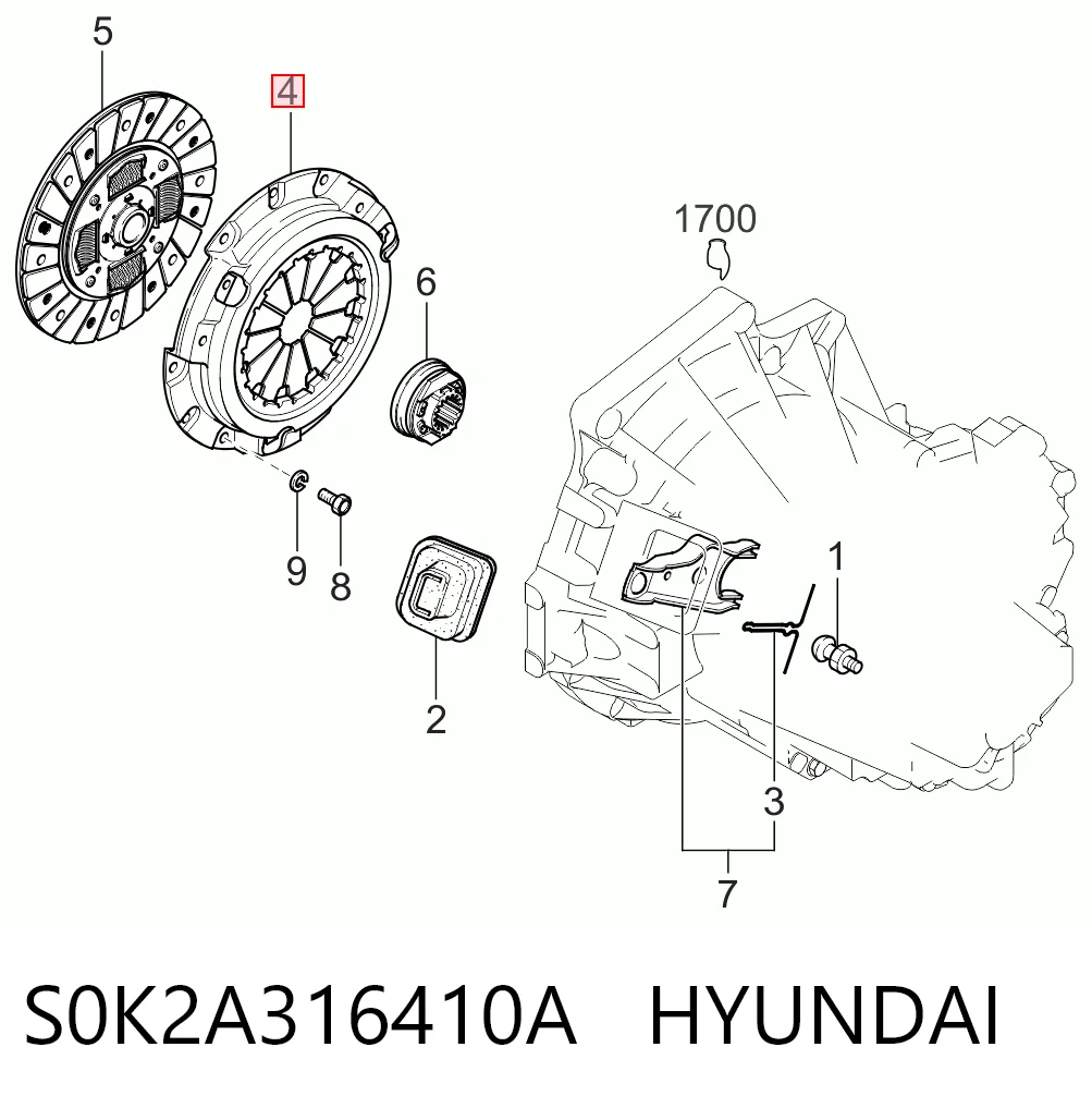 Plato de presión de embrague KIA Rio sedán (2001 - 2005) precio, desde 66,73 EUR