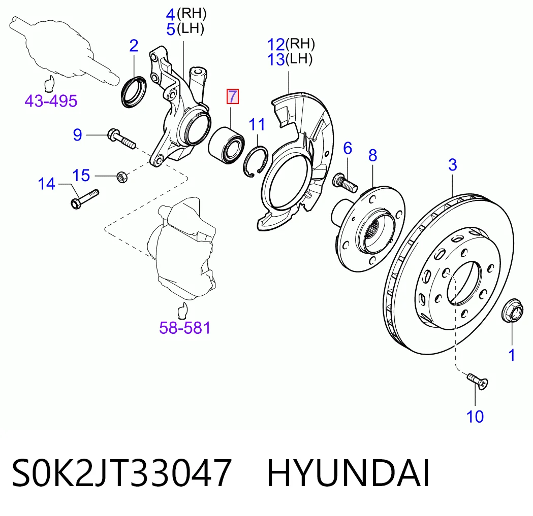 Cojinete de rueda delantero KIA Carens  desde 30,04 €