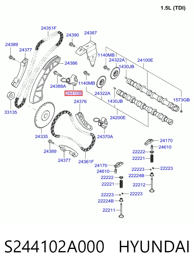 Tensor de cadena de distribución Hyundai Matrix monovolumen (FC) (2001 - 2005) precio, desde 43,21 EUR