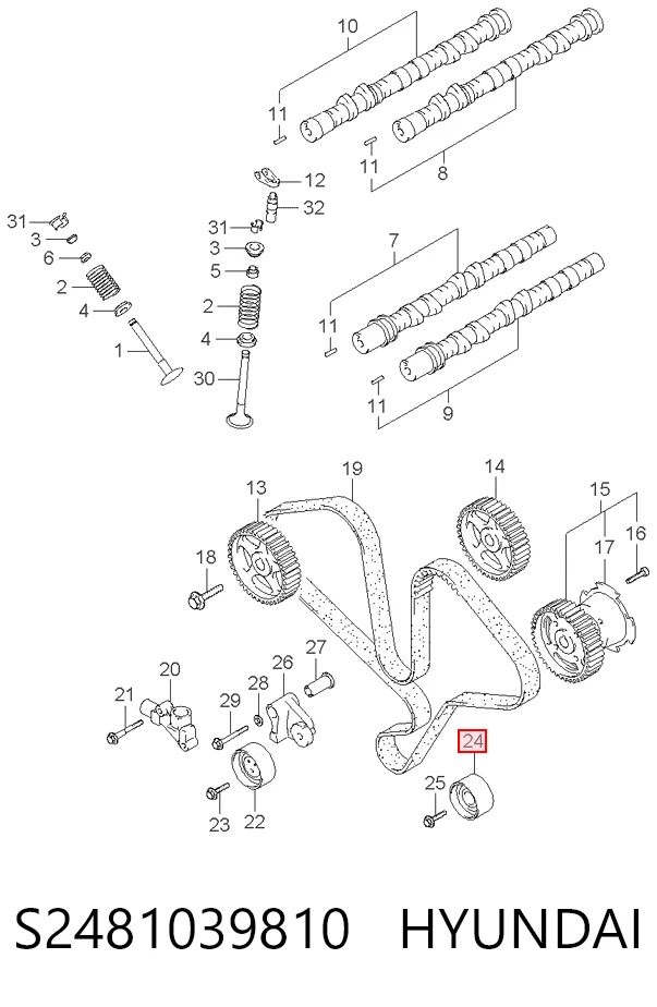 Polea correa distribución para Mitsubishi Pajero V90