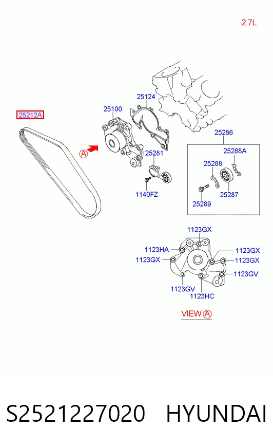 Correa de transmisión trapezoidal KIA Magentis II desde 16,20 €