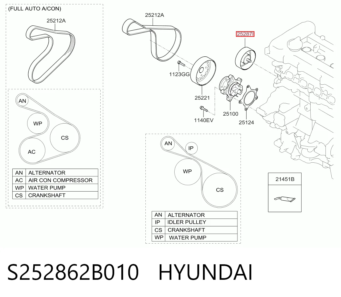 S252862B010 Hyundai/Kia