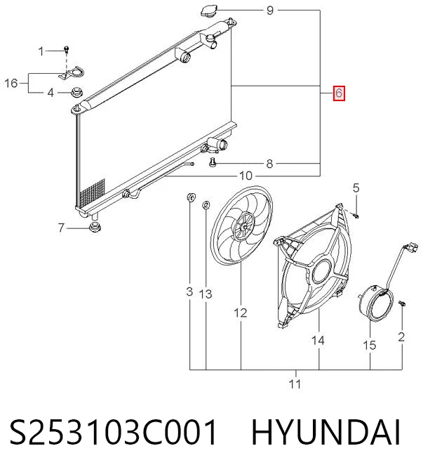 Radiador del motor Hyundai Sonata  sedán comprar en España