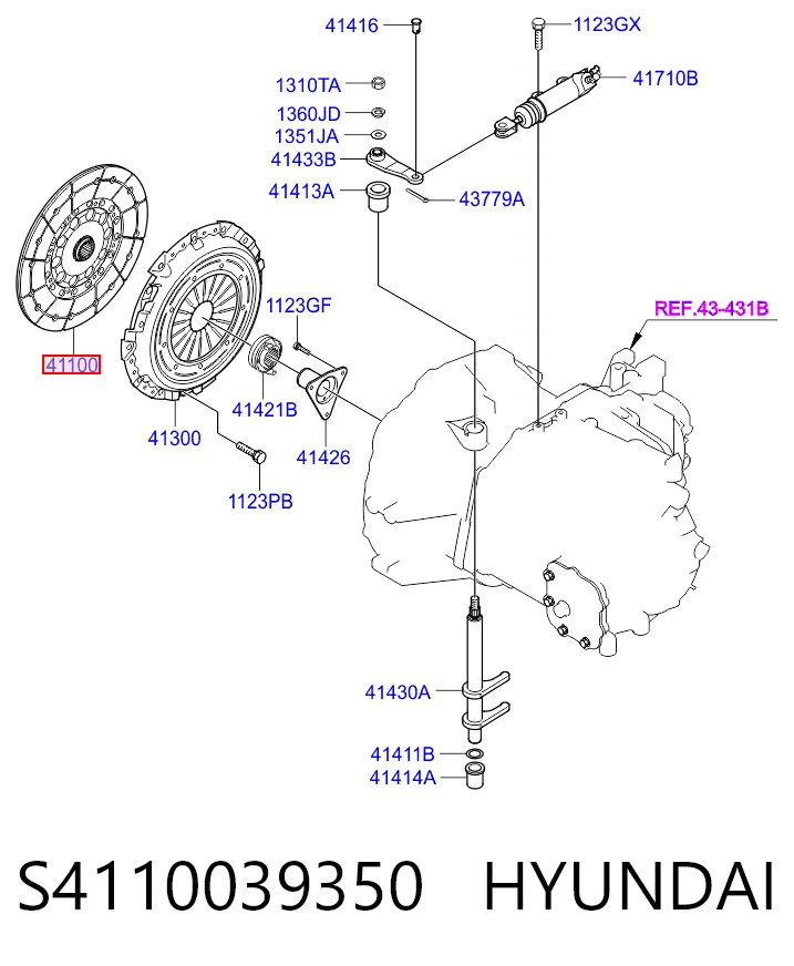 Disco de embrague para Hyundai Tucson TM