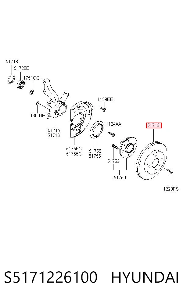 S5171226100 Hyundai/Kia