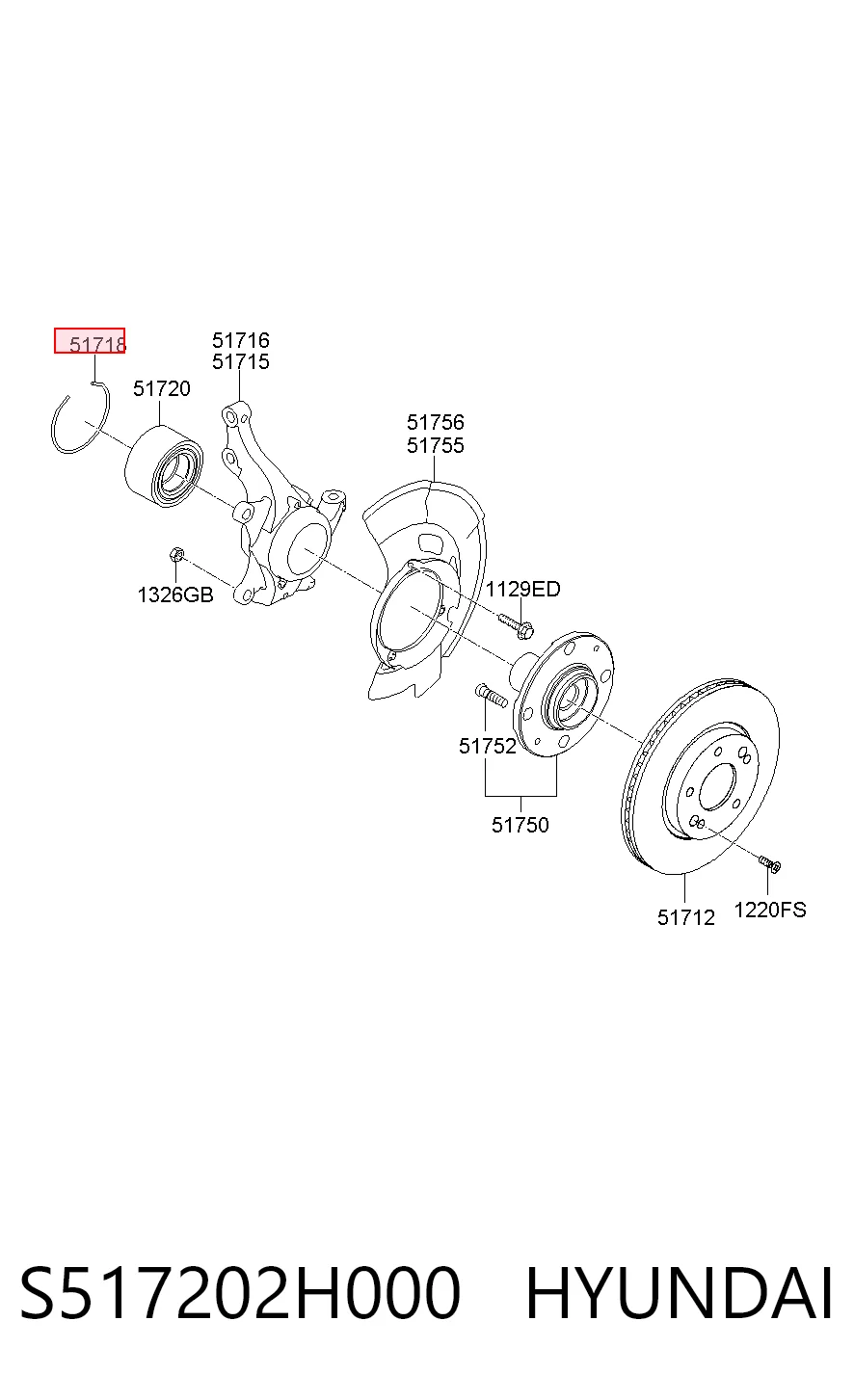 S517202H000 Hyundai/Kia