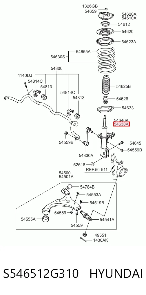 S546512G310 Hyundai/Kia