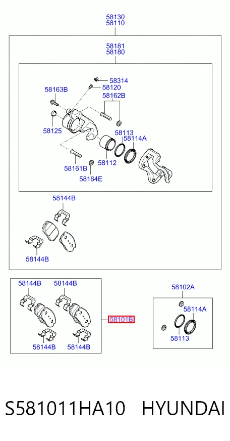 S581011HA10 Hyundai/Kia
