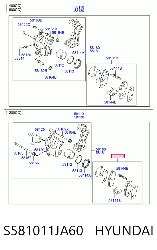 S581011JA60 Hyundai/Kia