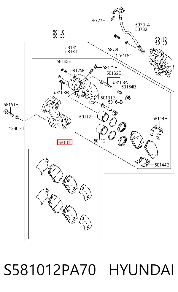 S581012PA70 Hyundai/Kia