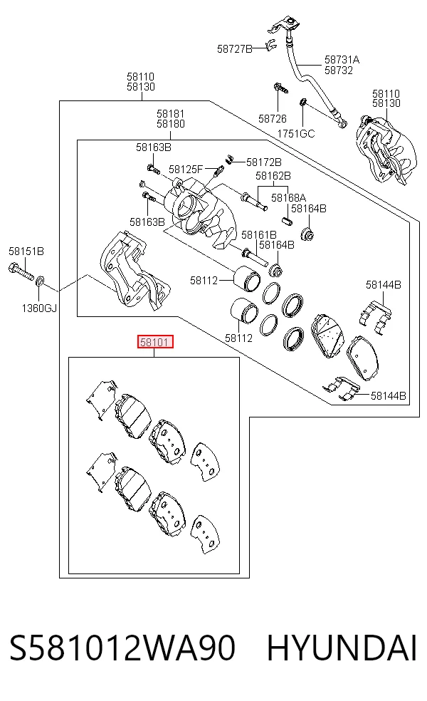 S581012WA90 Hyundai/Kia