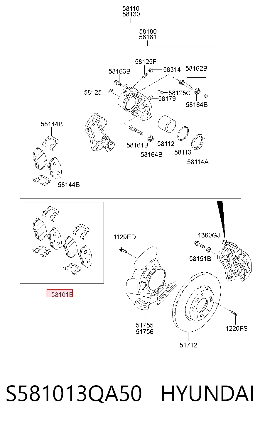S581013QA50 Hyundai/Kia