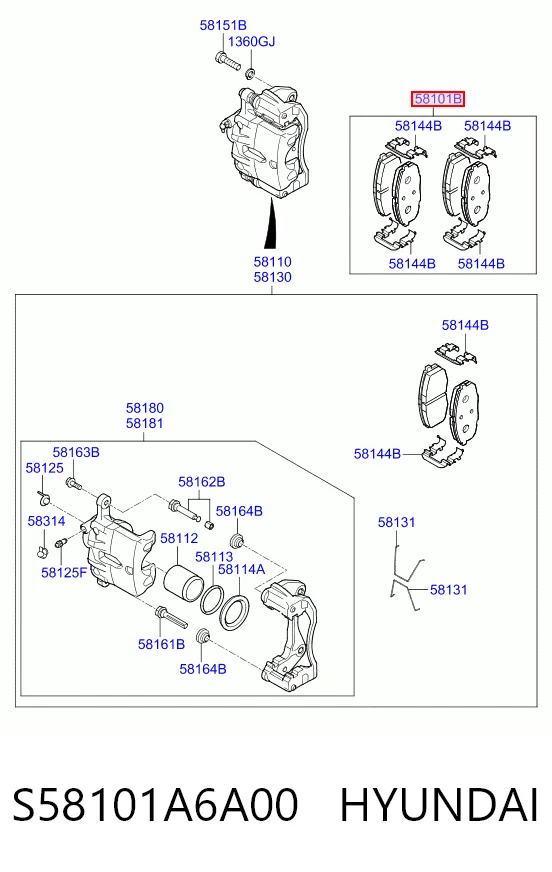 S58101A6A00 Hyundai/Kia