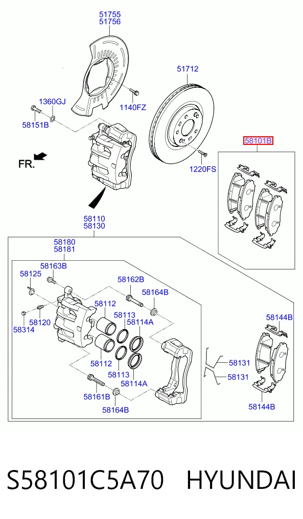 S58101C5A70 Hyundai/Kia