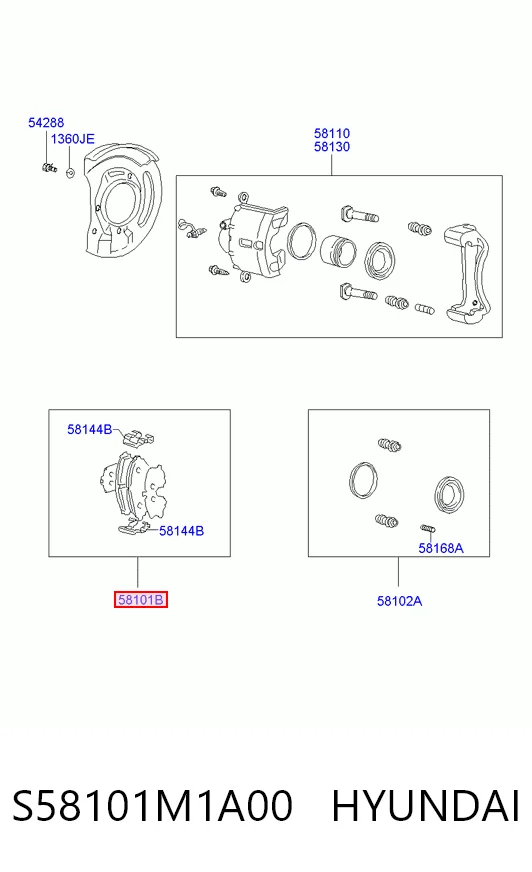 Pastillas de freno Hyundai Galloper  (JK)