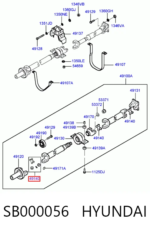 Cruceta cardan H-1 STAREX  bus (2001-2004) original desde 20,95 €