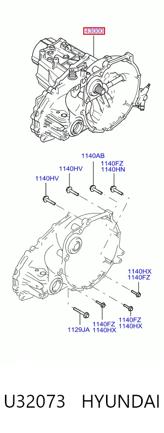 Caja de cambios manual Hyundai Accent II