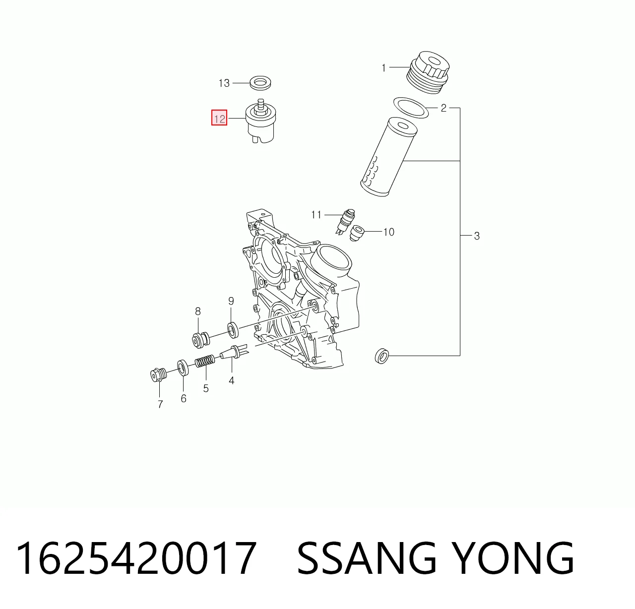  Sensor de presión de aceite Mercedes Bus 207-310 