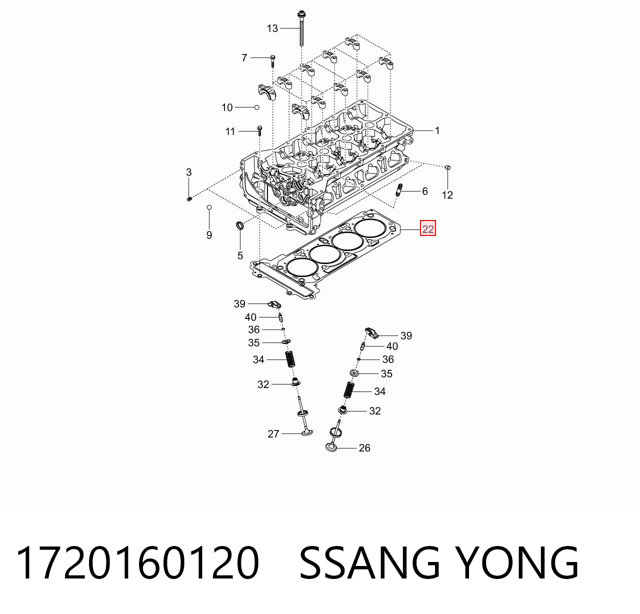 1720160120 Ssang Yong Empaquetadura de culata