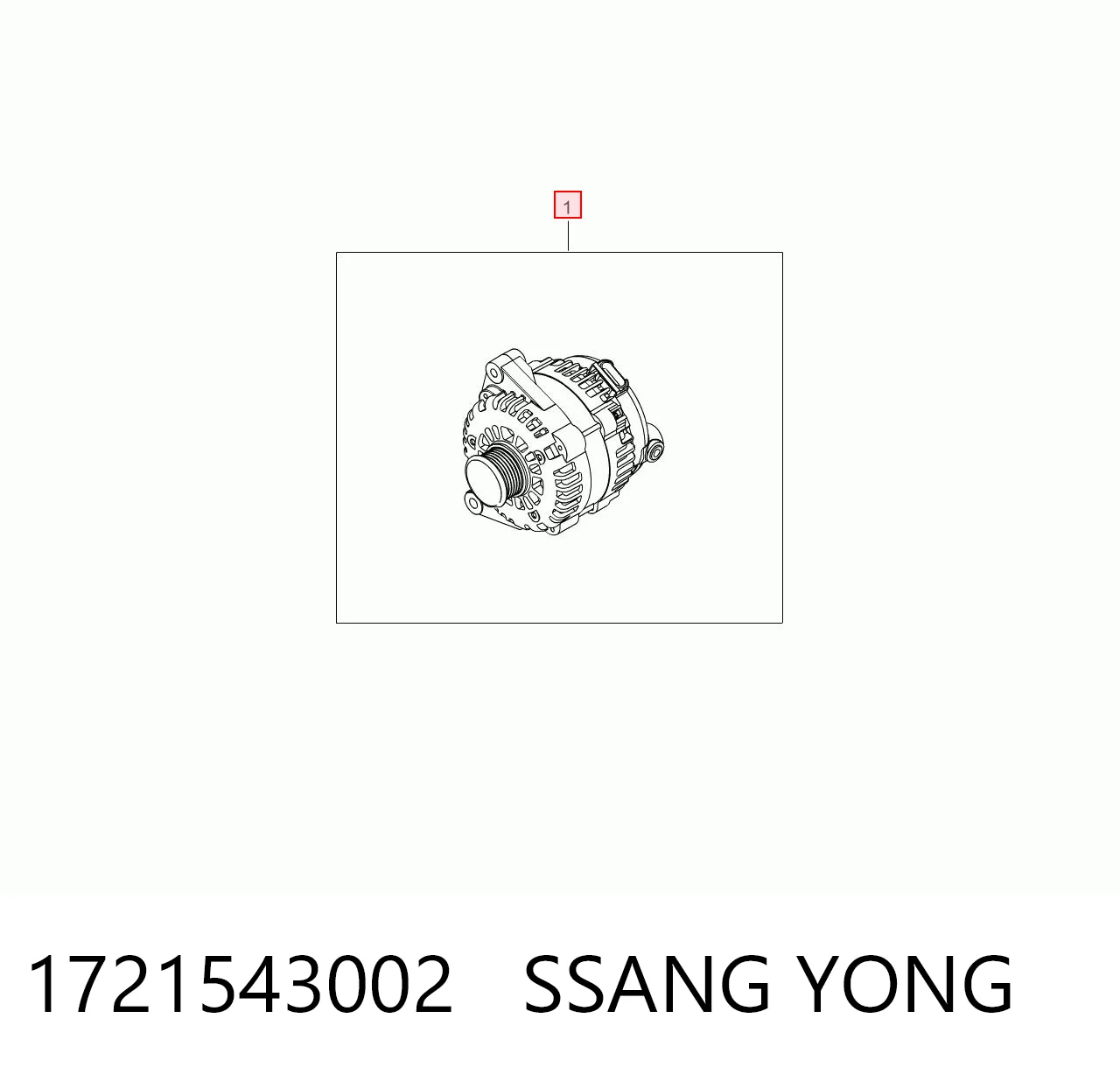 1721543002 Ssang Yong Rueda libre alternador 