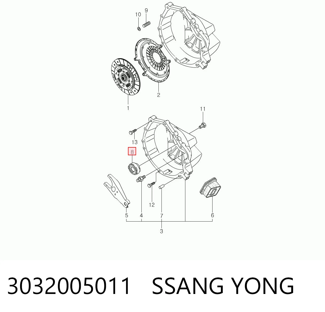 Cojinete de desembrague SsangYong Korando SUV (KJ) (1996 - 2006) precio, desde 31,76 EUR