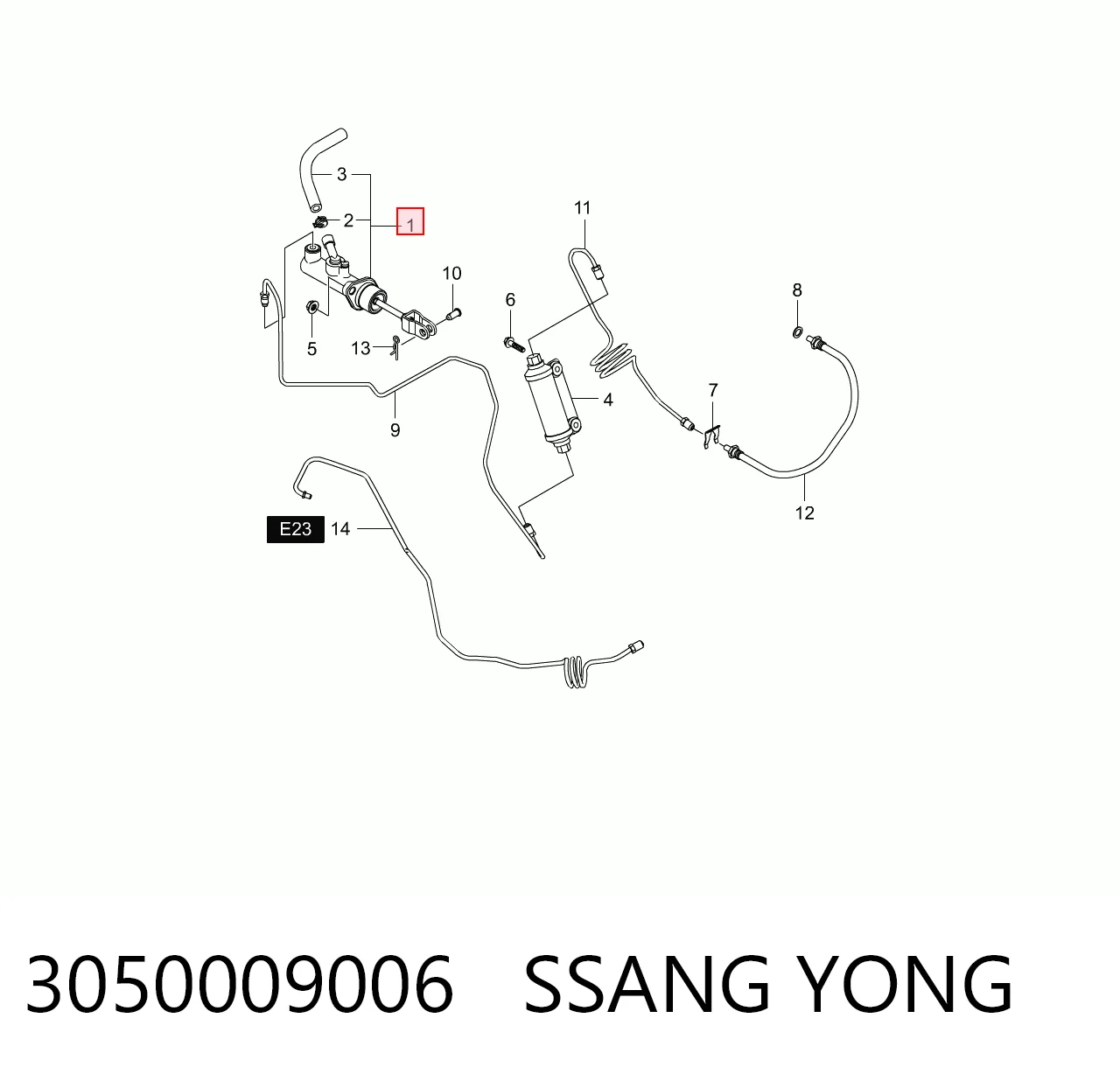 Cilindro maestro de clutch SsangYong Actyon (2006-2012)