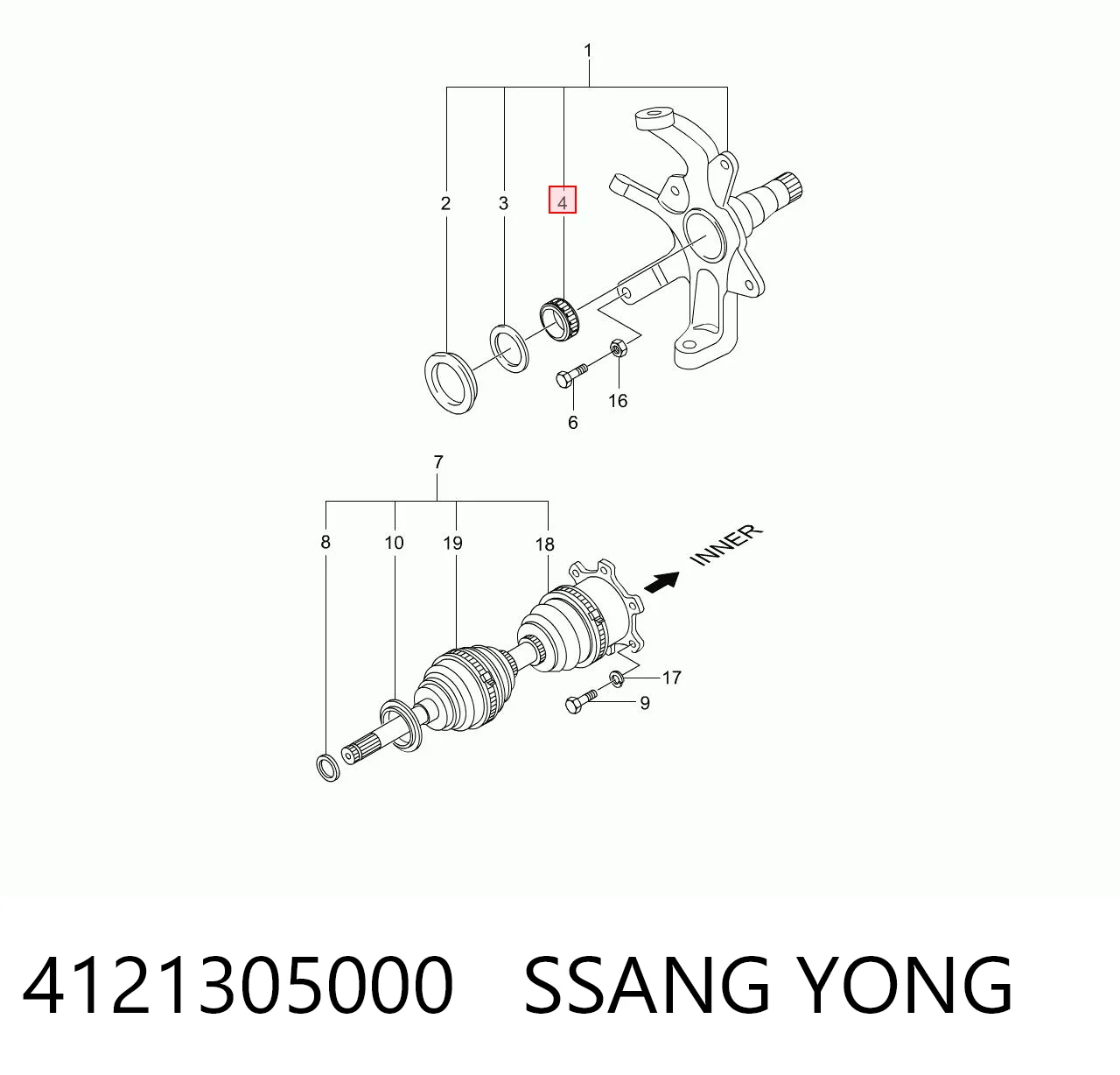 4121305000 Ssang Yong