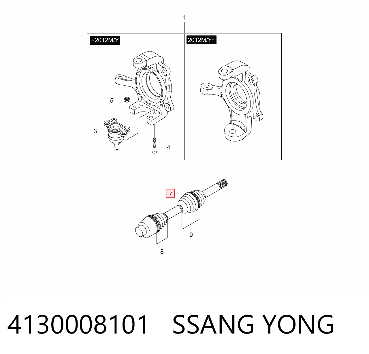 4130008101 Ssang Yong