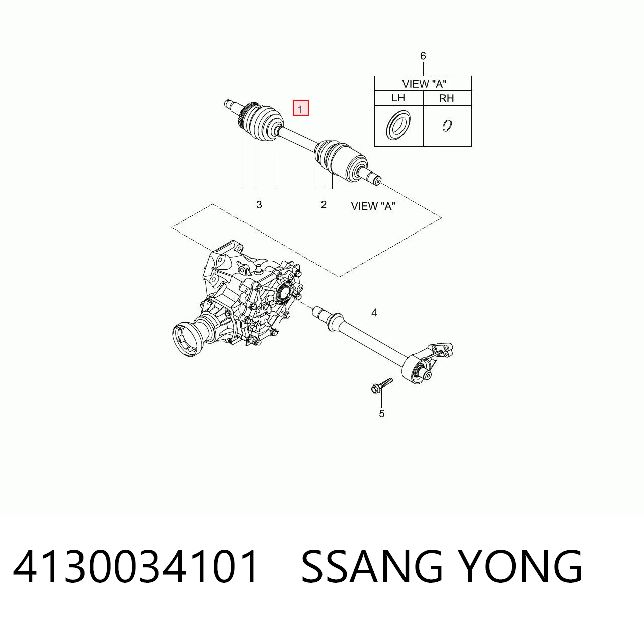 4130034101 Ssang Yong Semieje delantero izquierdo