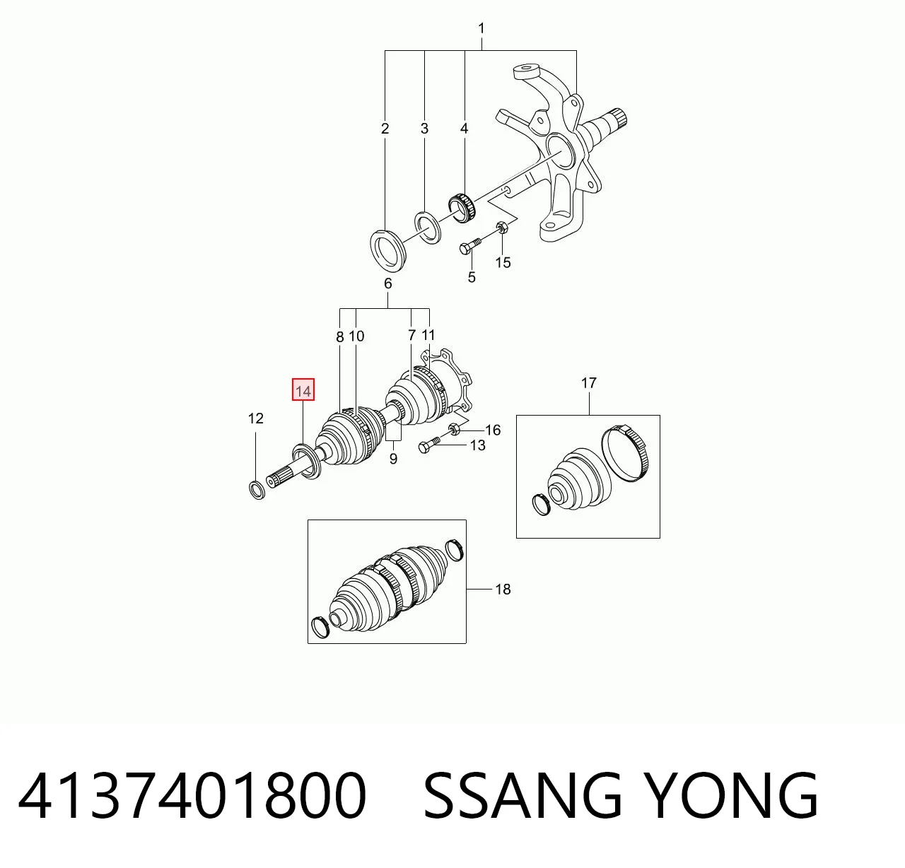4137401800 Ssang Yong