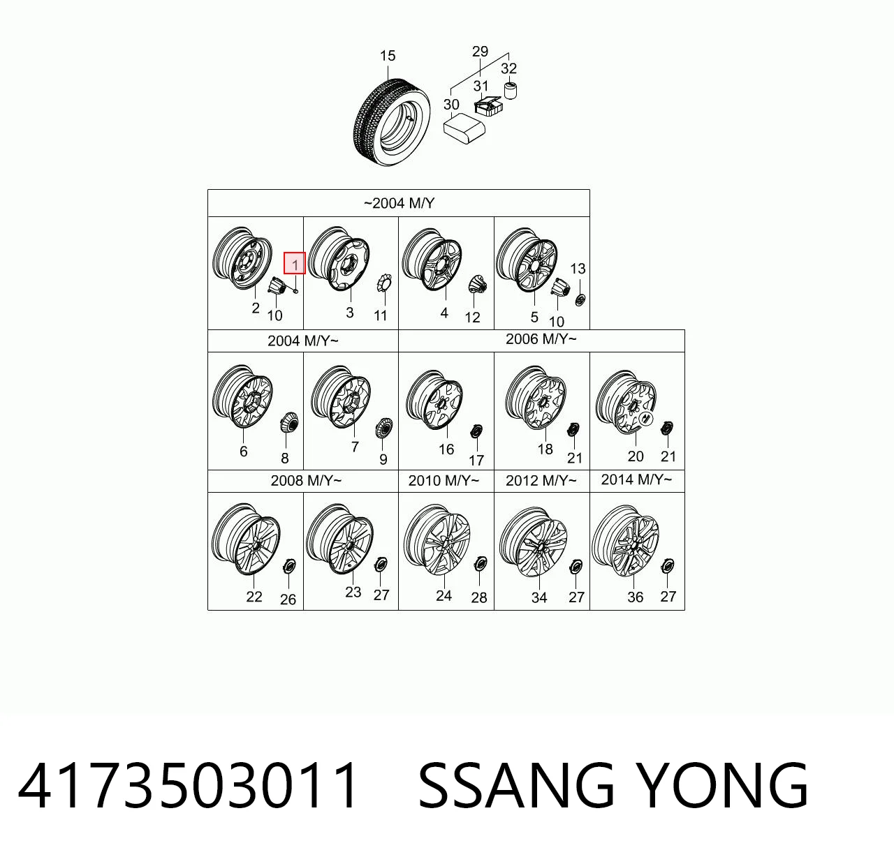 4173503011 Ssang Yong