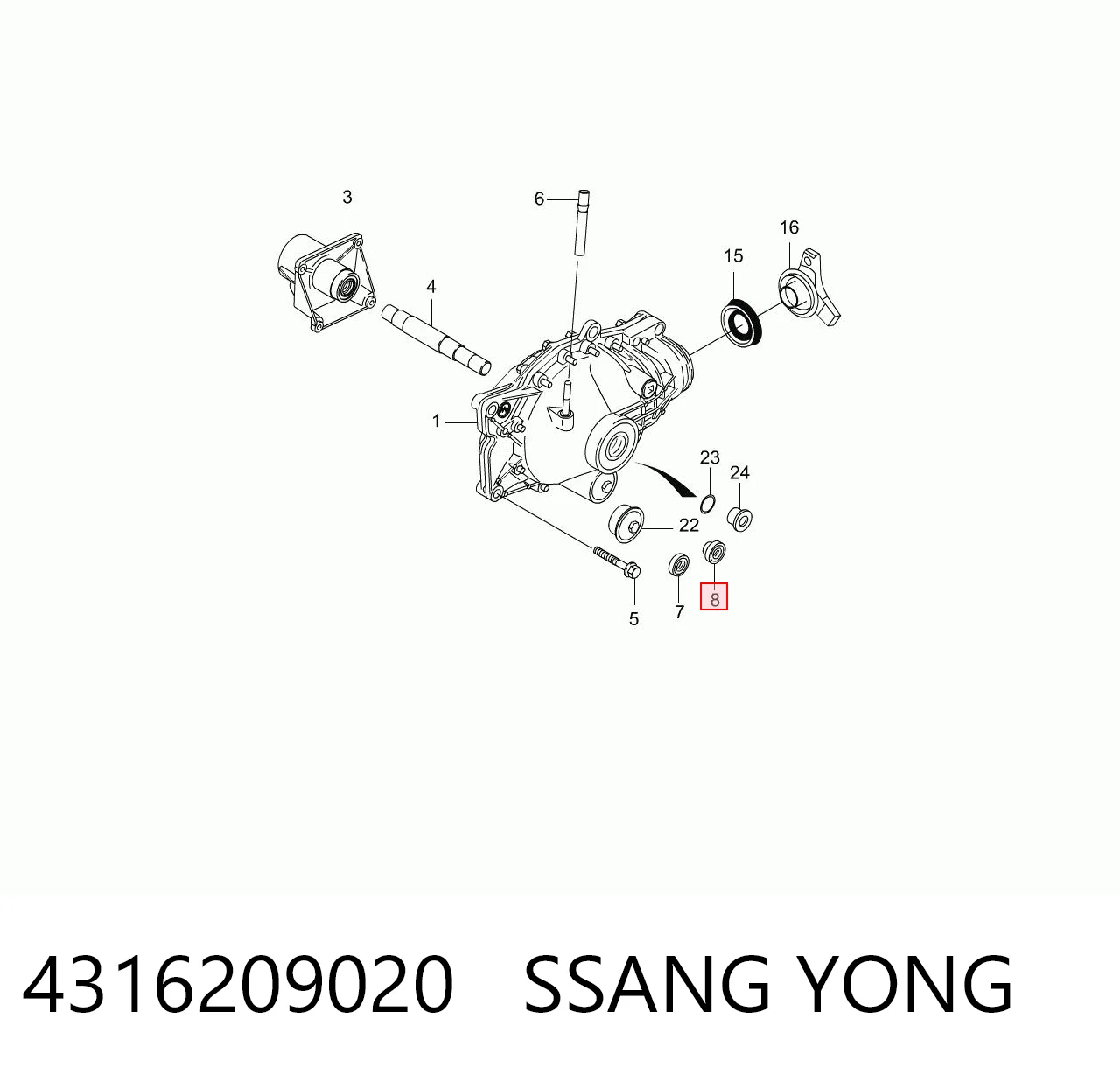4316209020 Ssang Yong