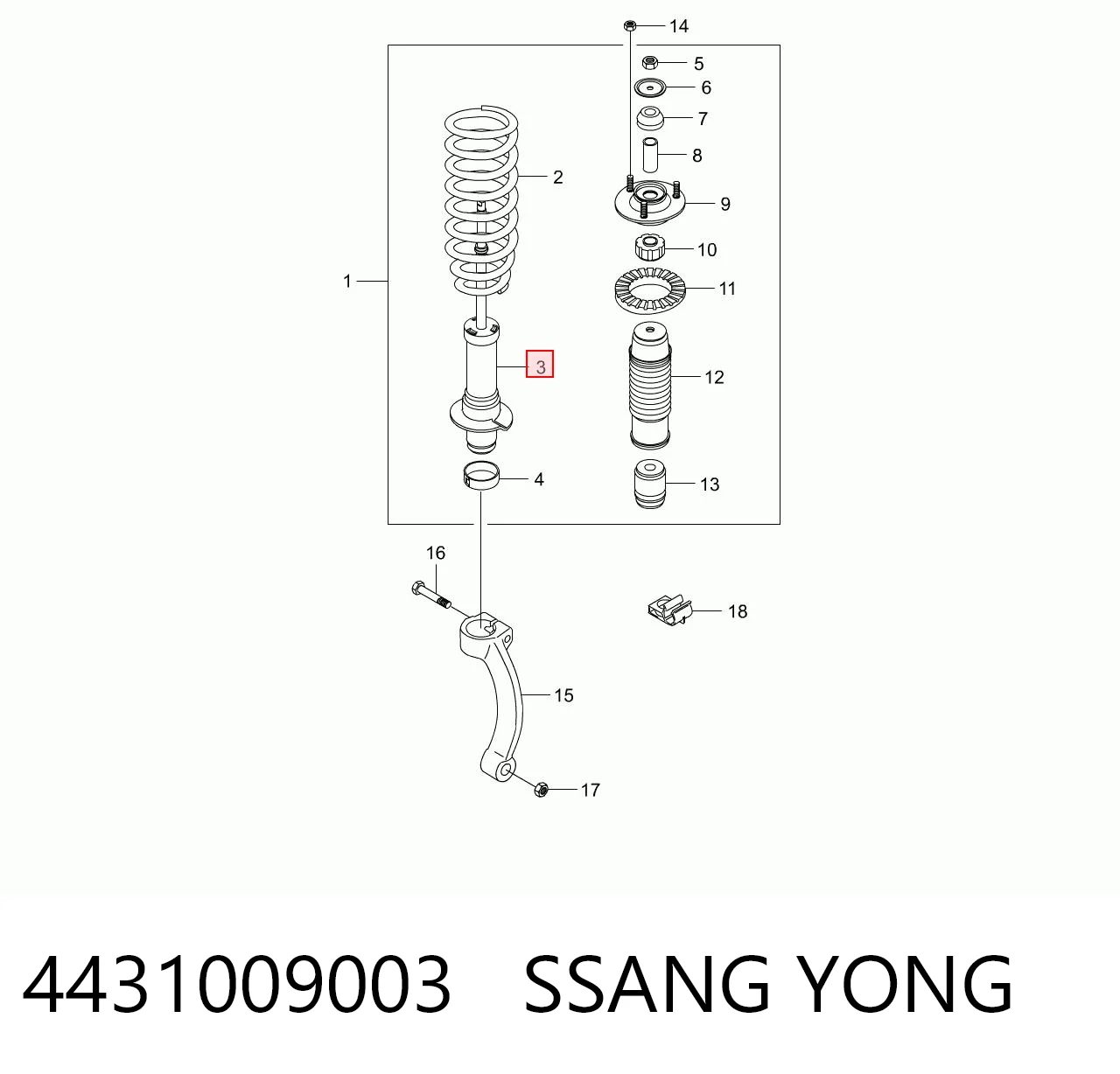 4431009003 Ssang Yong