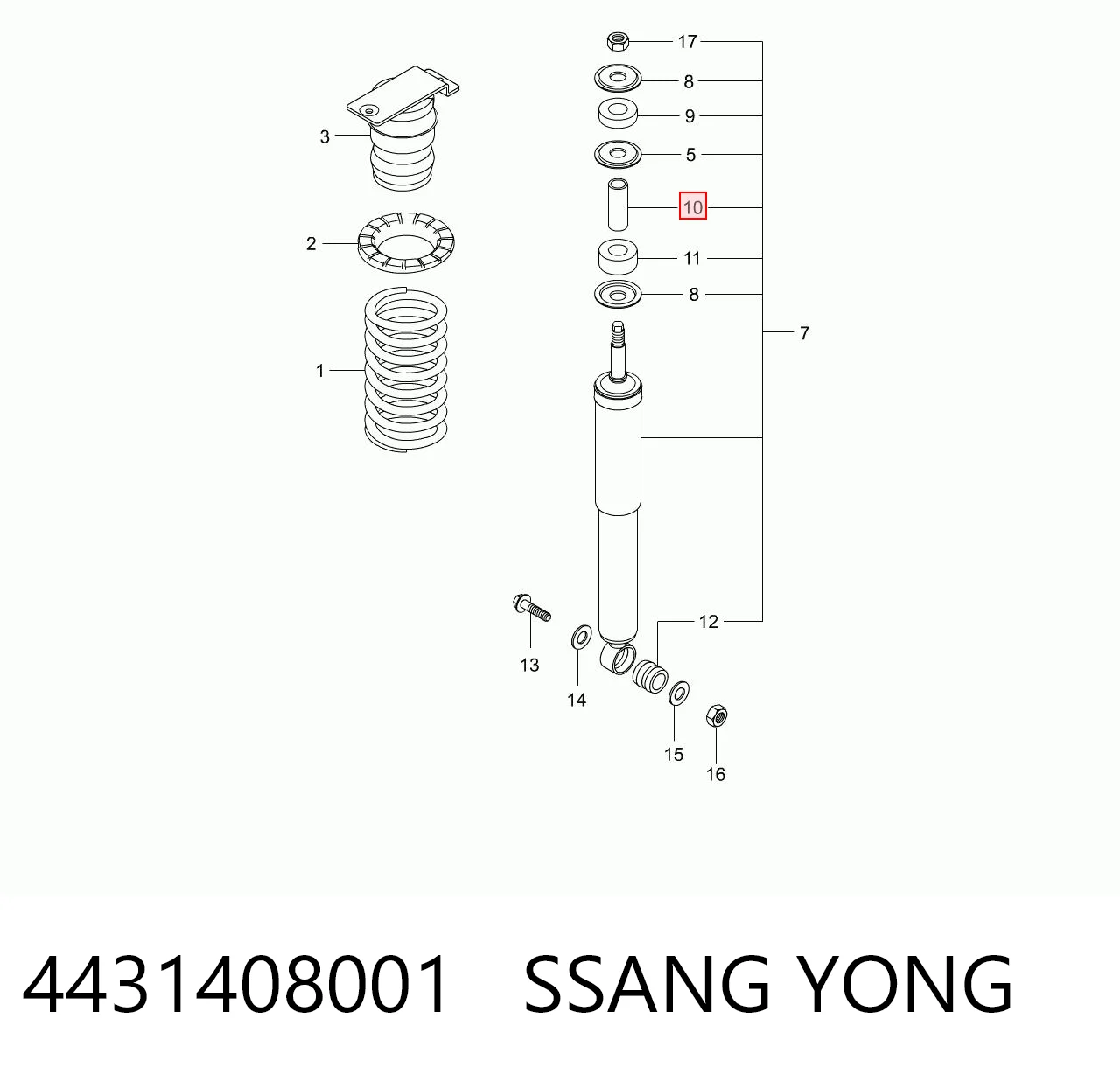 4431408001 Ssang Yong