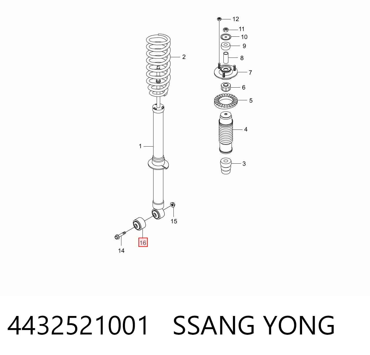 4432521001 Ssang Yong