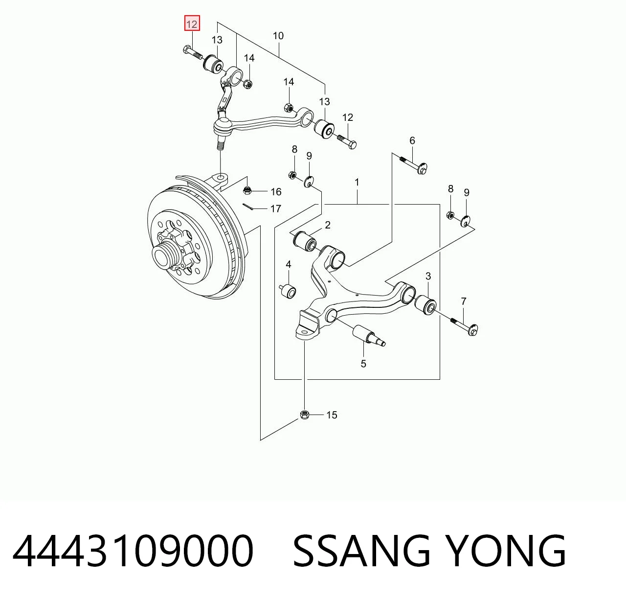 4443109000 Ssang Yong