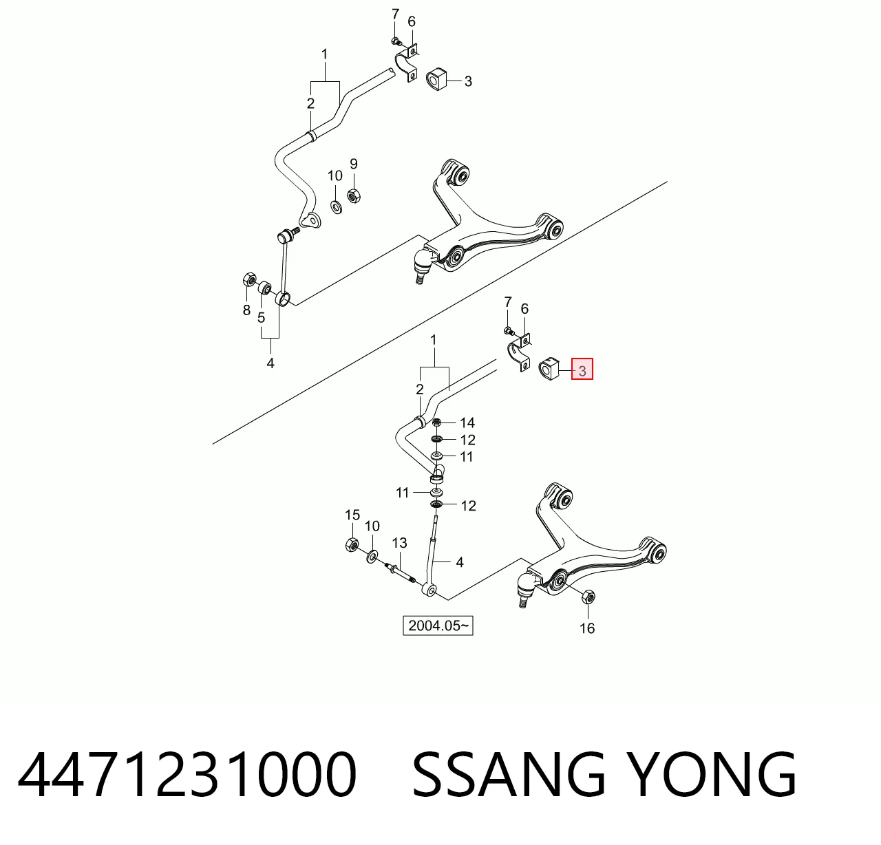 4471231000 Ssang Yong