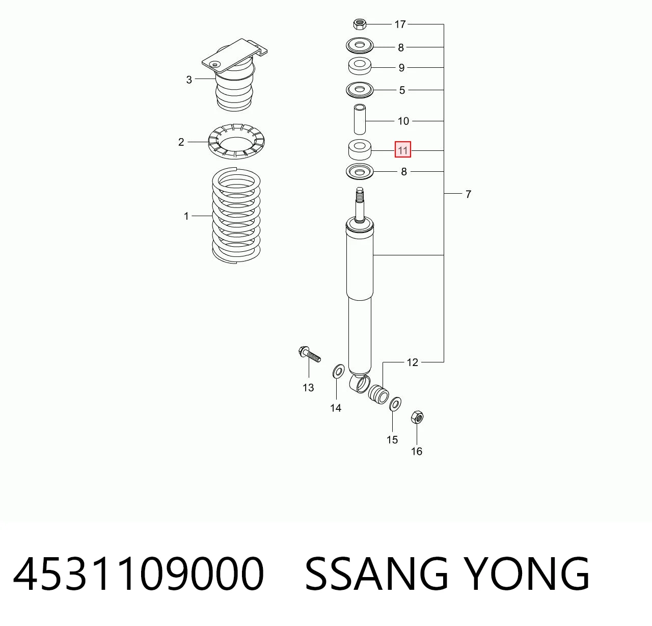 4531109000 Ssang Yong