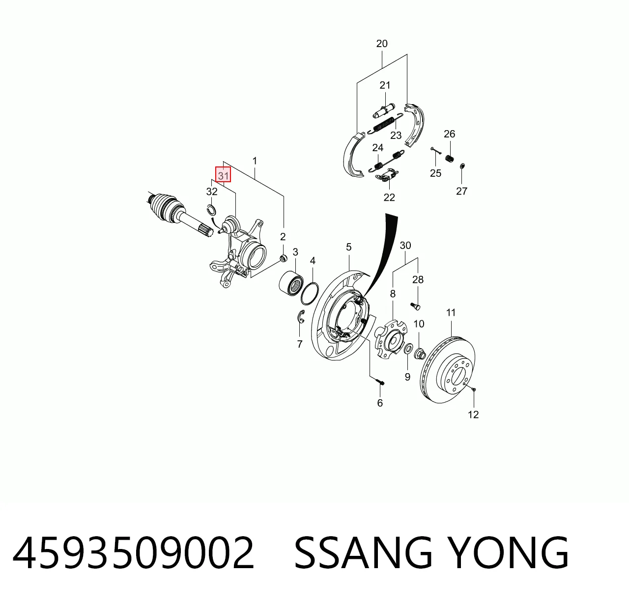 4593509002 Ssang Yong