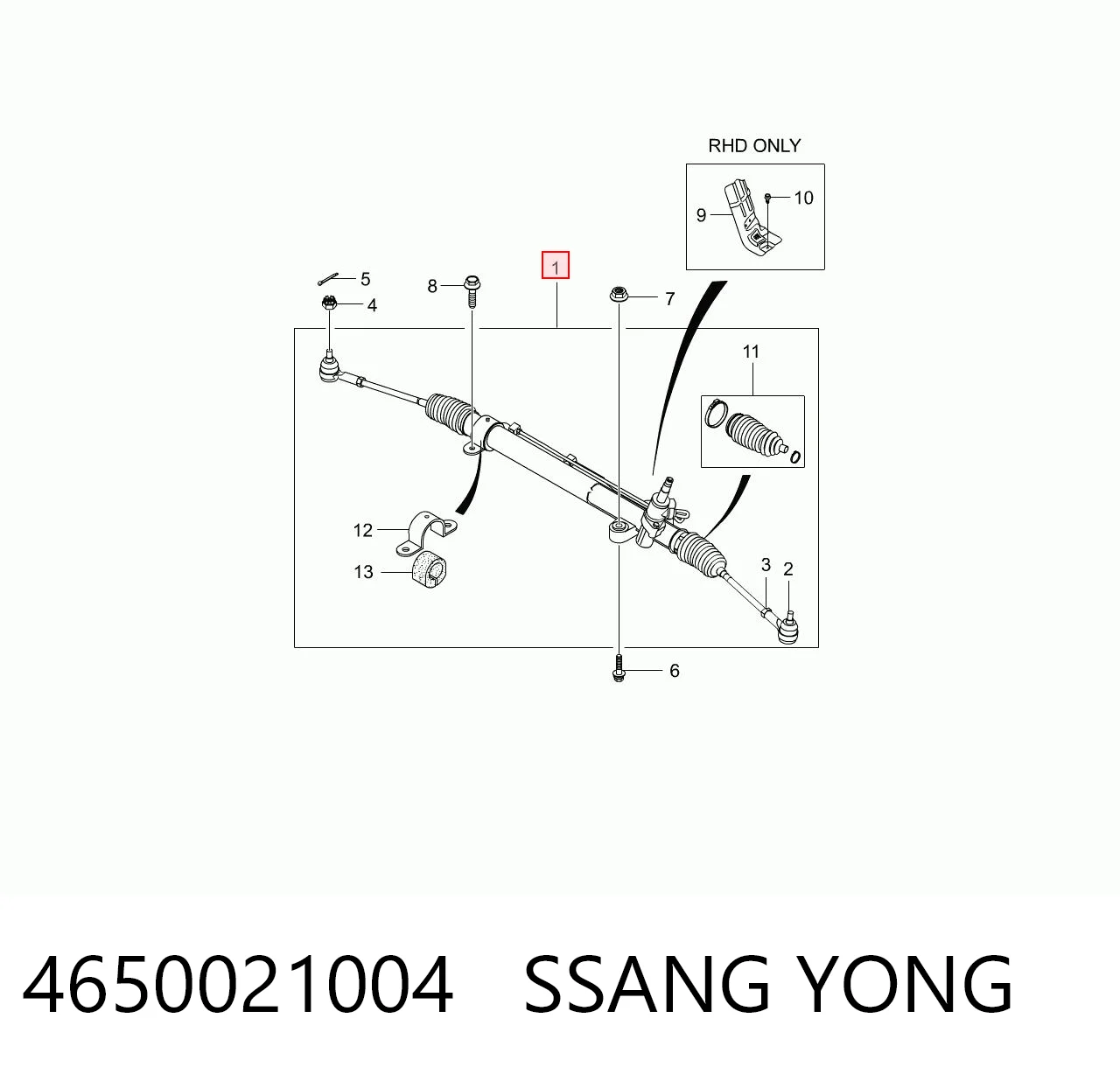 Comprar Cremallera de dirección SsangYong Rodius  