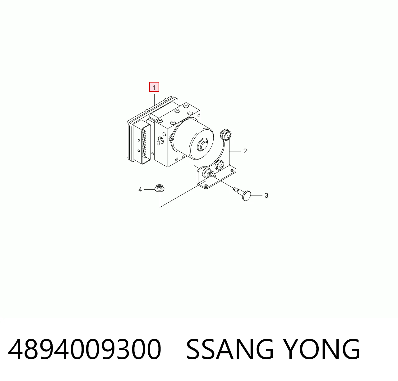 Unidad de control ABS hidráulico para SsangYong Kyron  