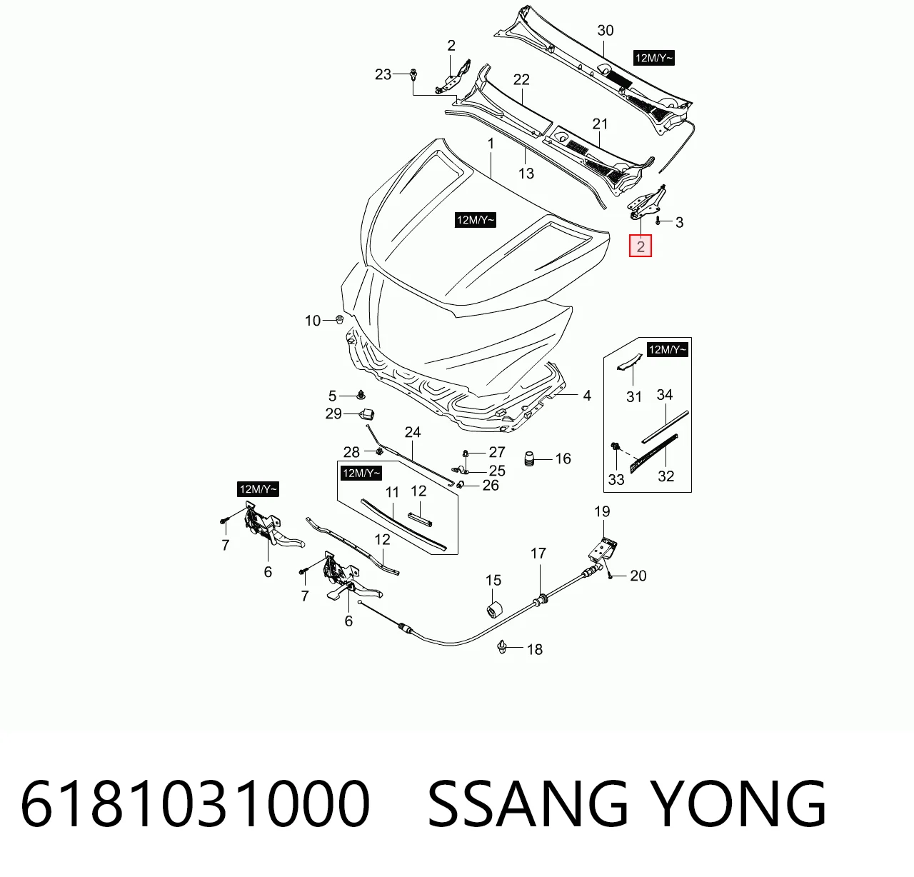 6181031000 Ssang Yong