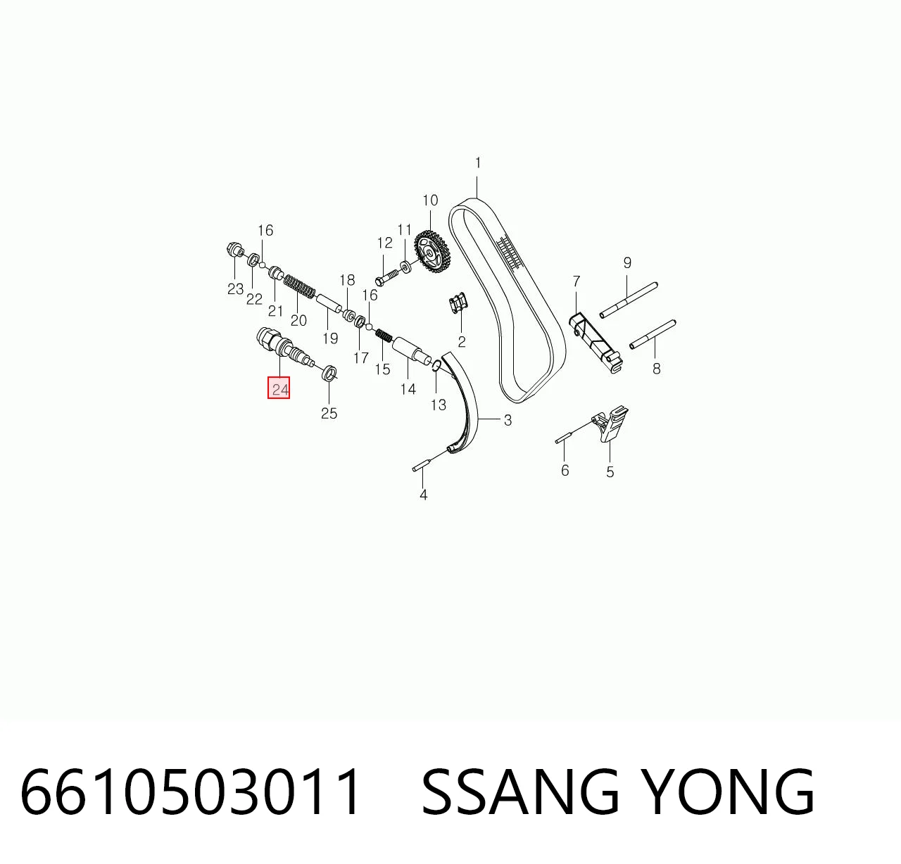 Tensor de cadena de distribución Hyundai/Kia 6010500711 precio, desde 42,25 EUR
