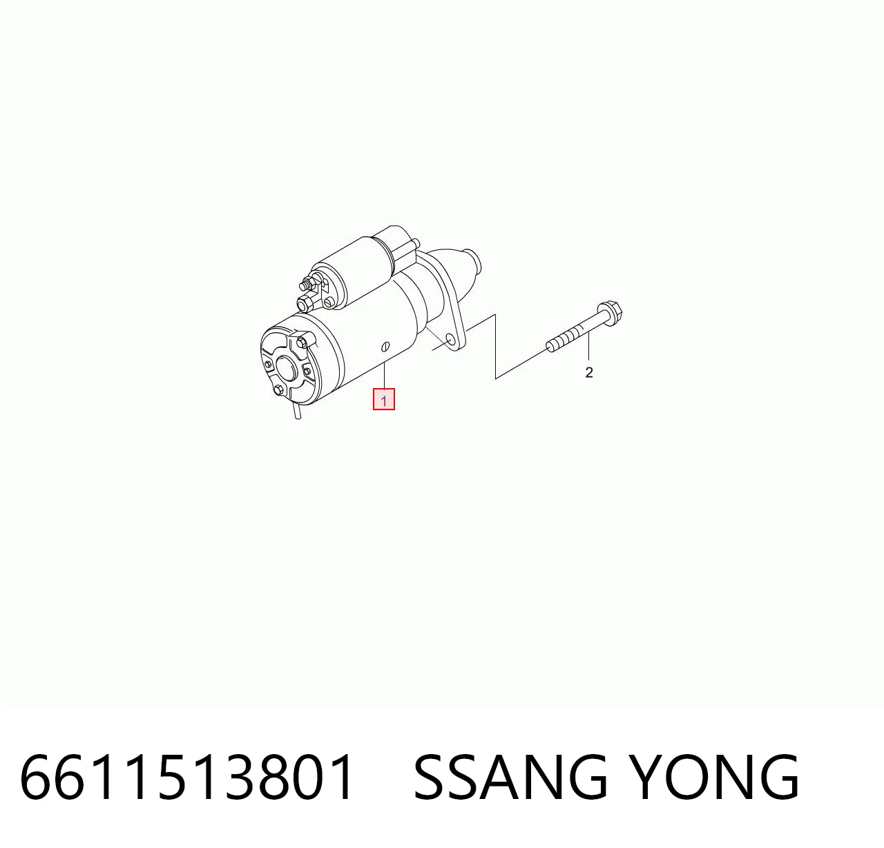 6611513801 Ssang Yong Arranque motores