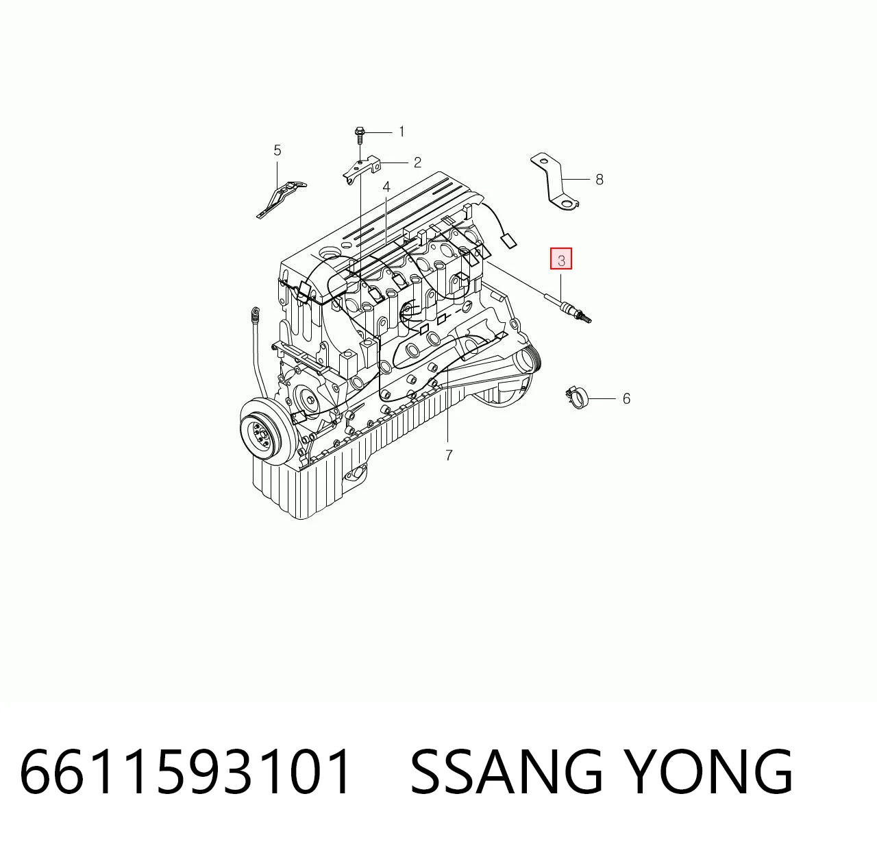 6611593101 Ssang Yong